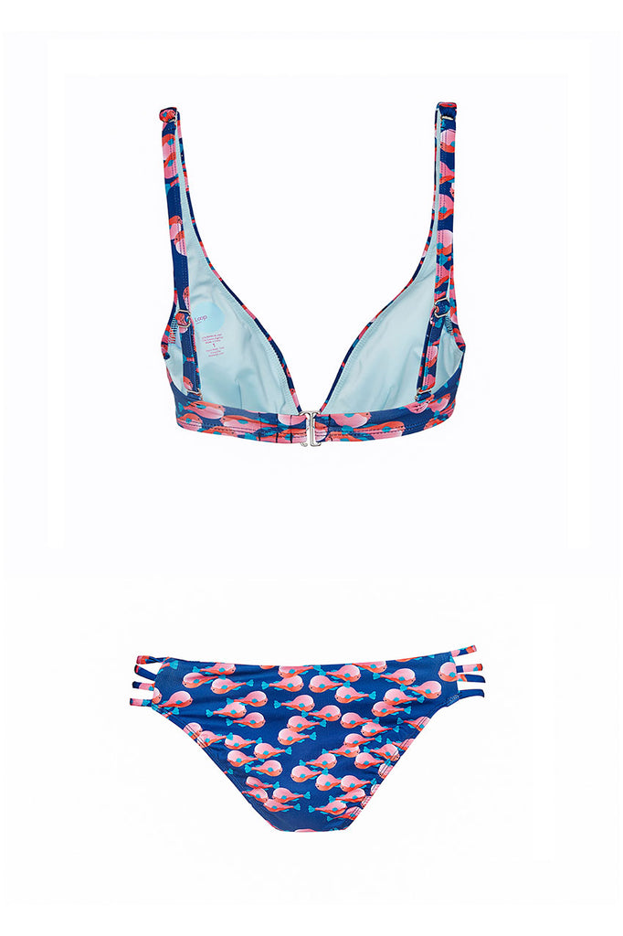eco swimwear - sustainable swimsuit - Fishbowl Perfect Plunge Top-Loop Swim-Loop Swim