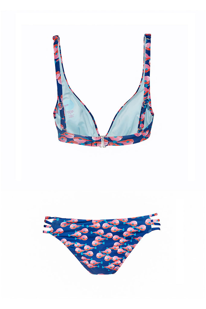 Loop Swim FishBowl Perfect Plunge Sustainable Bikini Top | Loop Swim