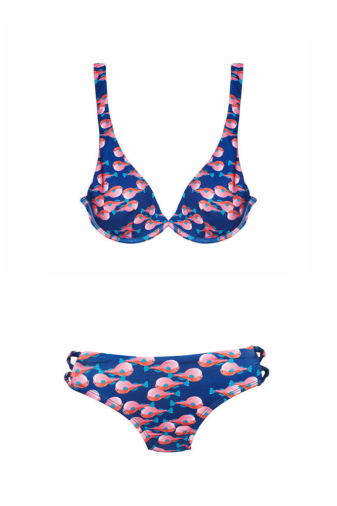 Loop Swim FishBowl Perfect Plunge Sustainable Bikini Top | Loop Swim