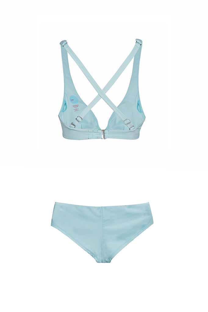 eco swimwear - sustainable swimsuit - Loop Blue Boy Short Bikini Bottom-Loop Swim-Loop Swim