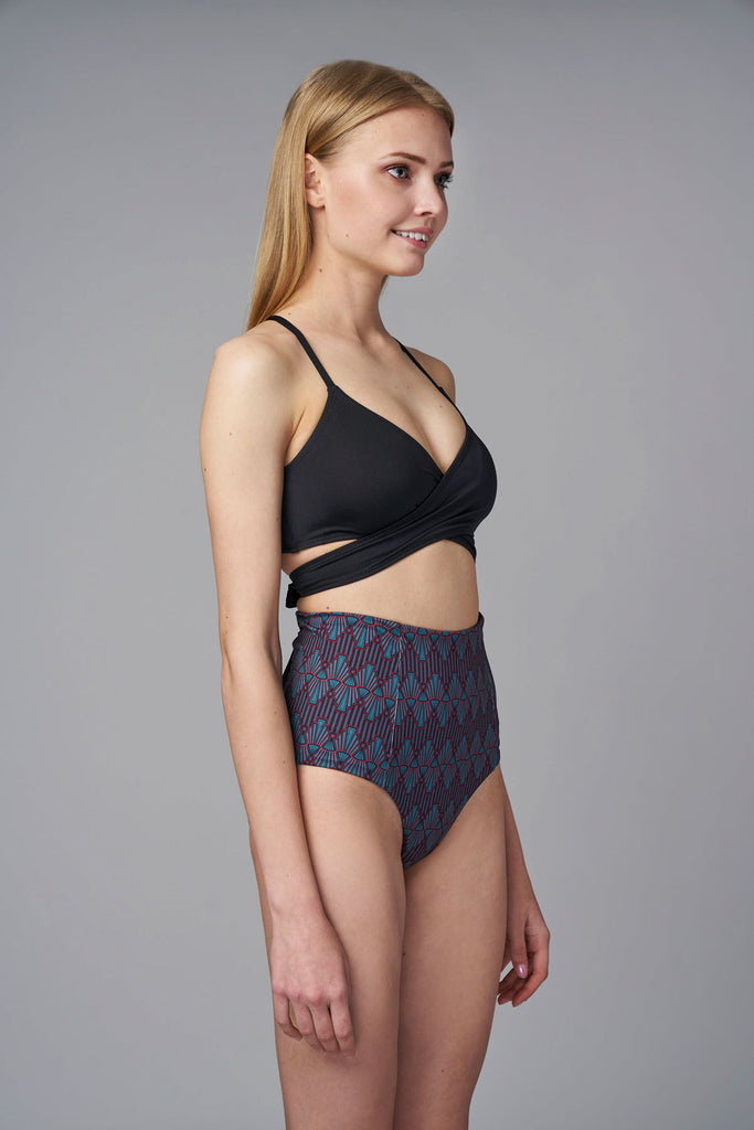 eco swimwear - sustainable swimsuit - Art Deco Taylor Bikini Bottom-Loop Swim-Loop Swim